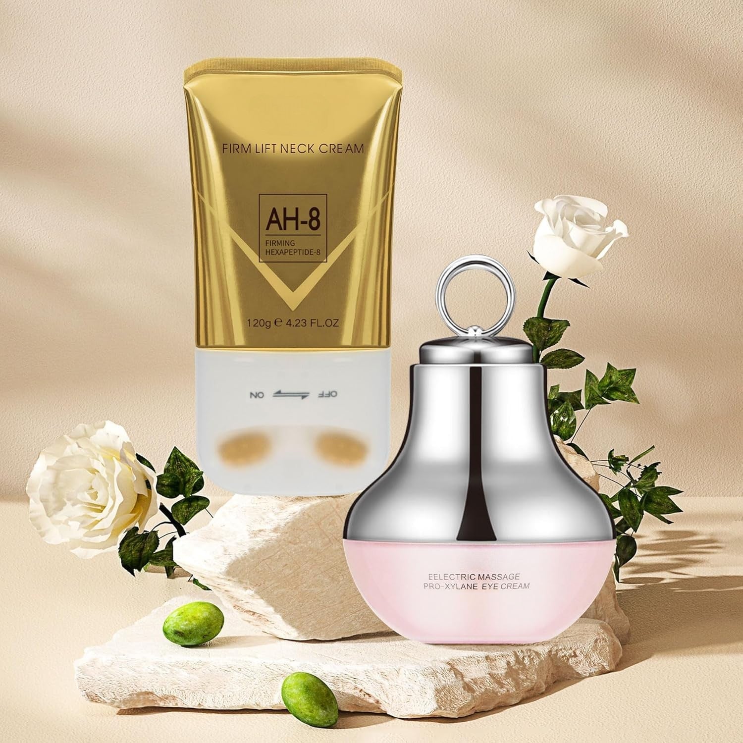 Neck and Eye Cream Set with Firming and Hydrating Formula